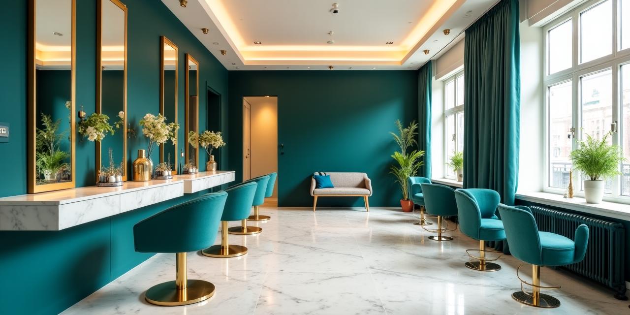 Luxe interieur van Umbra Bloom salon in Goirle